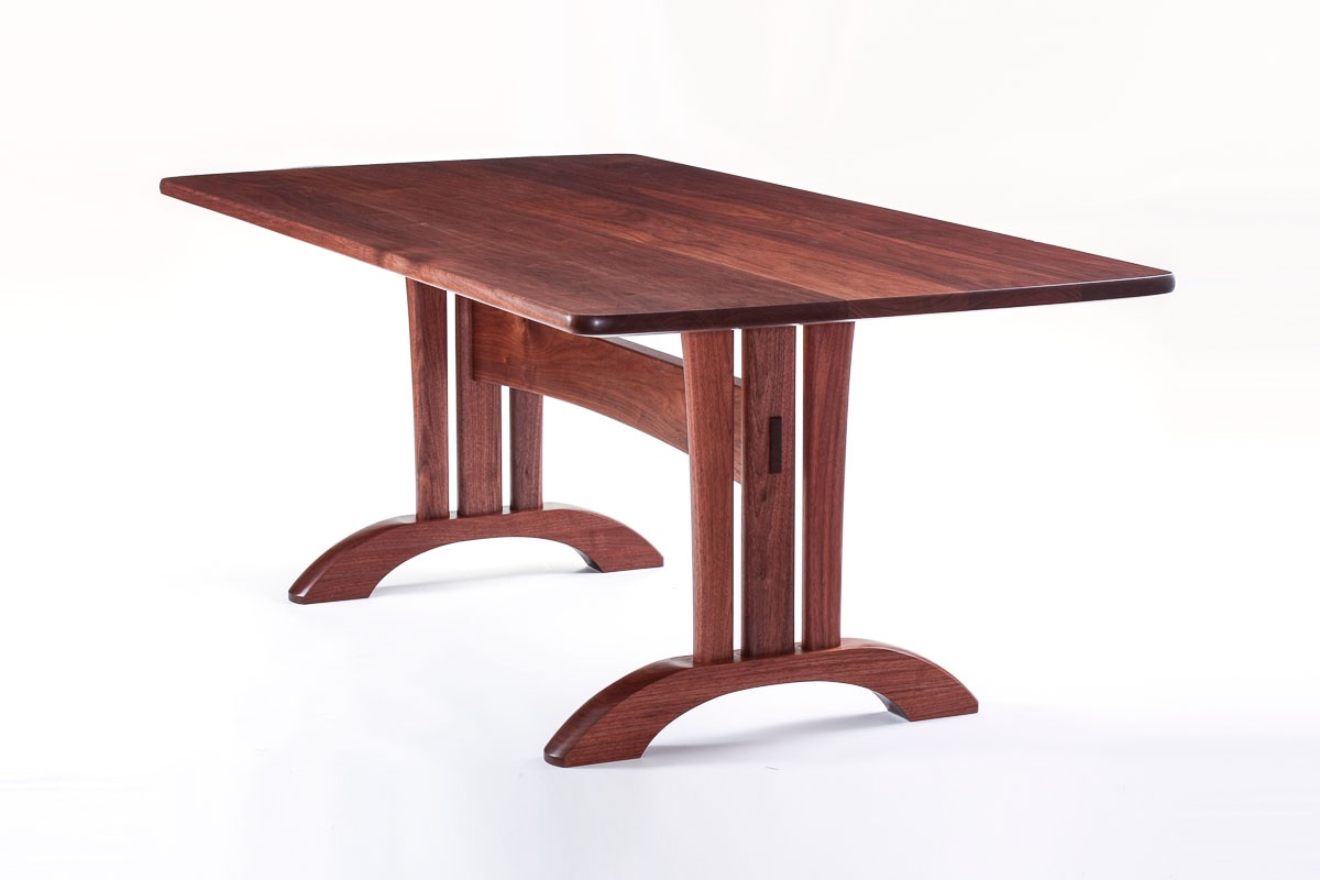 walnut Mitchell trestle table