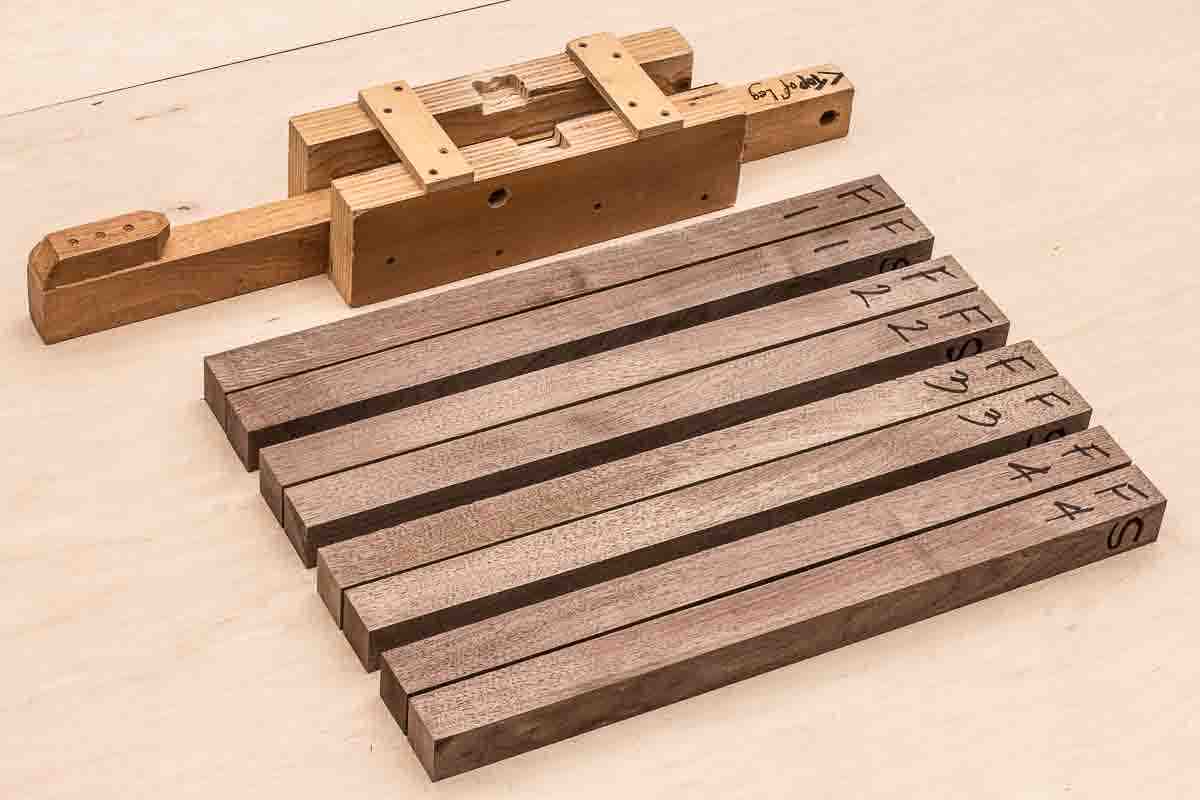 rocking chair front legs with notching jig