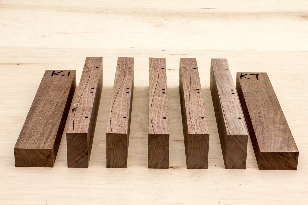 Marked Seat Boards on Edge