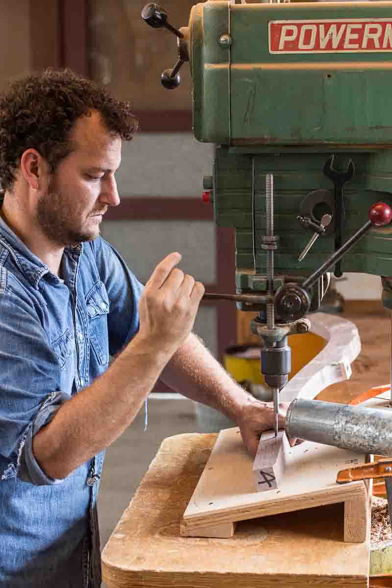 Will boring rocking chair back legs