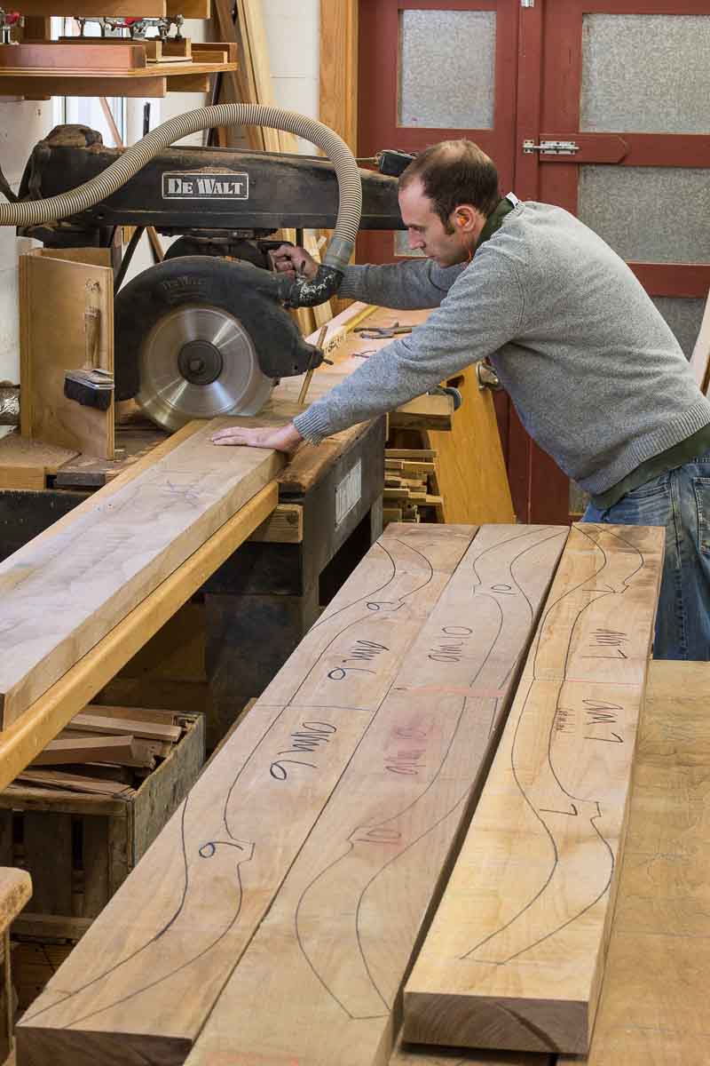 Austin rough cutting rocking chair parts