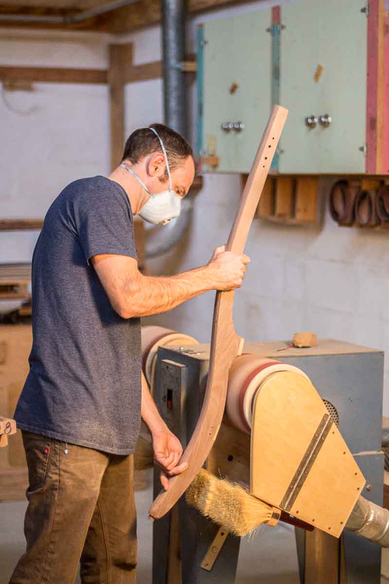 Austin pump sanding rocking chair back legs