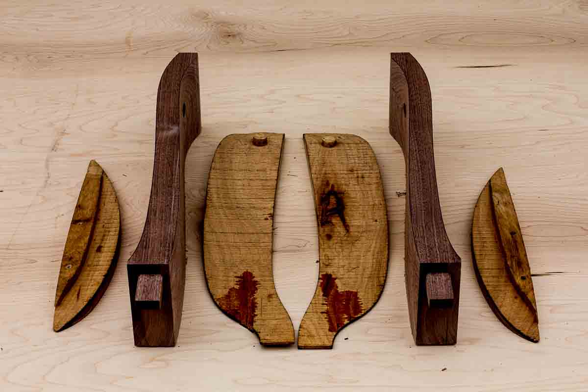 rocking chair arm elevation profile sawn