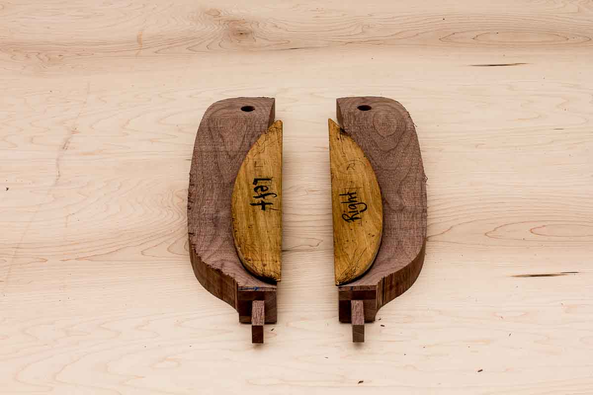 rocking chair forearm relief pattern in place