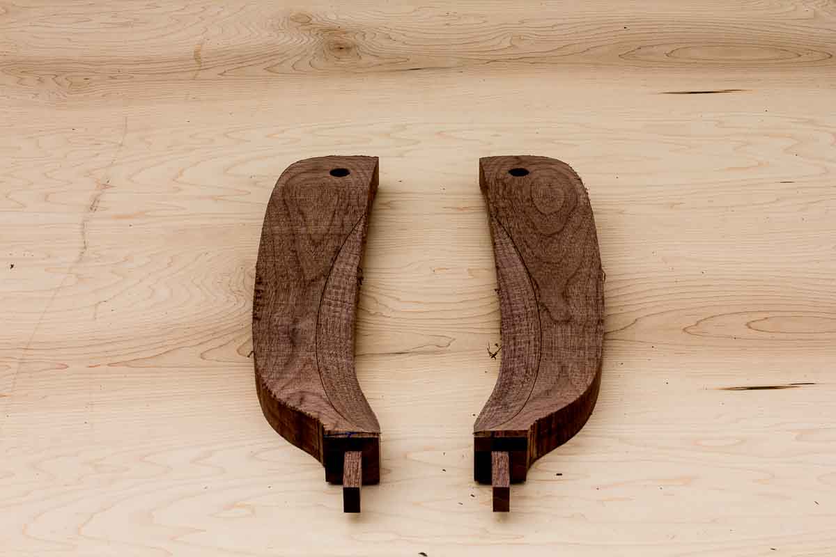 rocking chair arms rough sawn