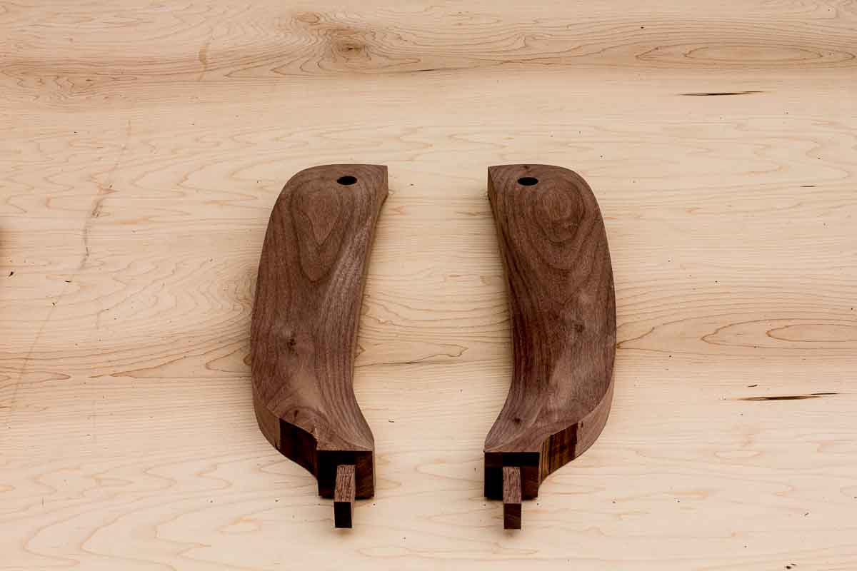 rocking chair arms rough sanded