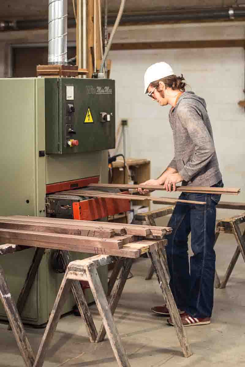 John Michael sanding rocker laminations