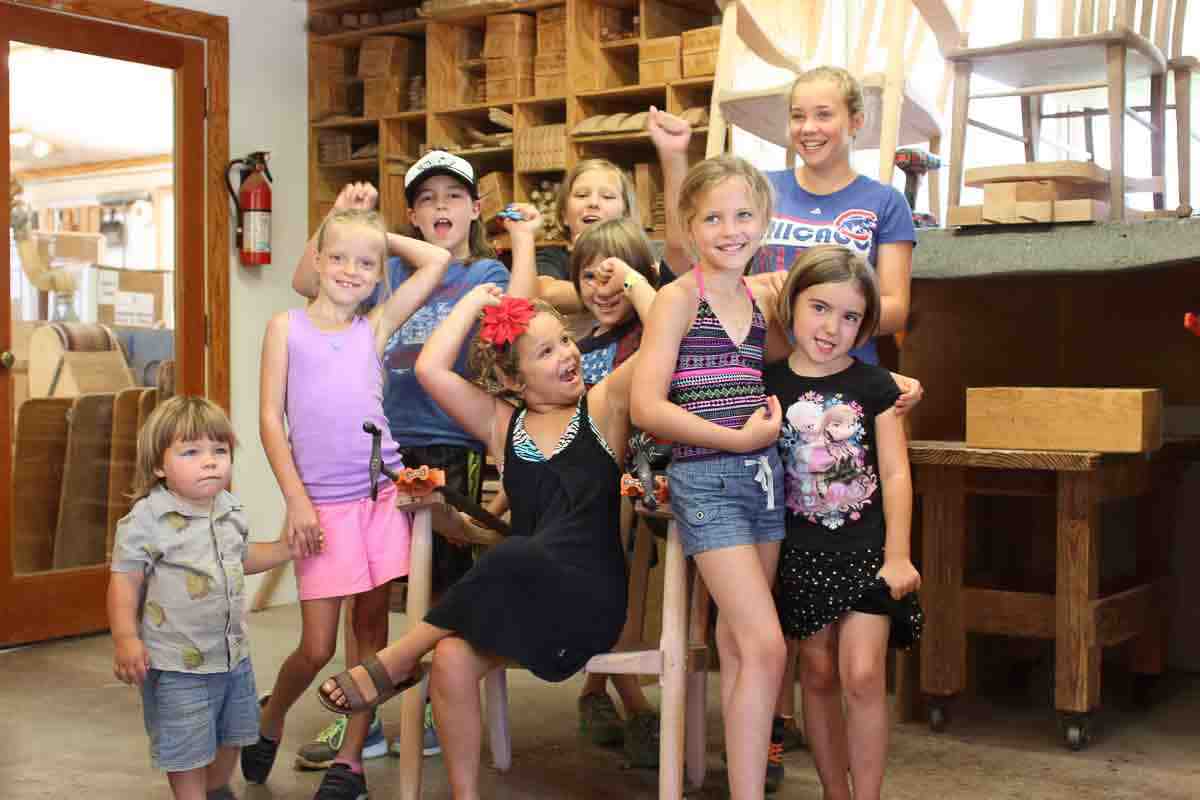 the kids put together the 3000th rocking chair