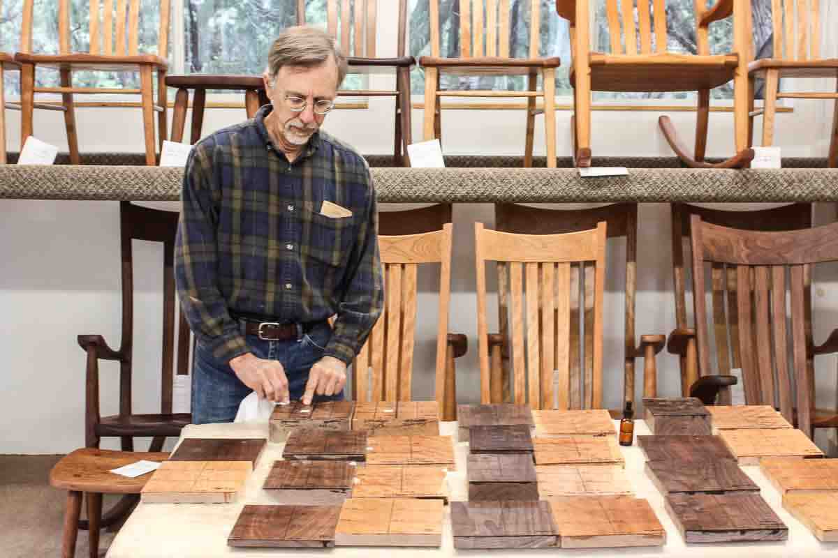 Gary drying finish samples for test