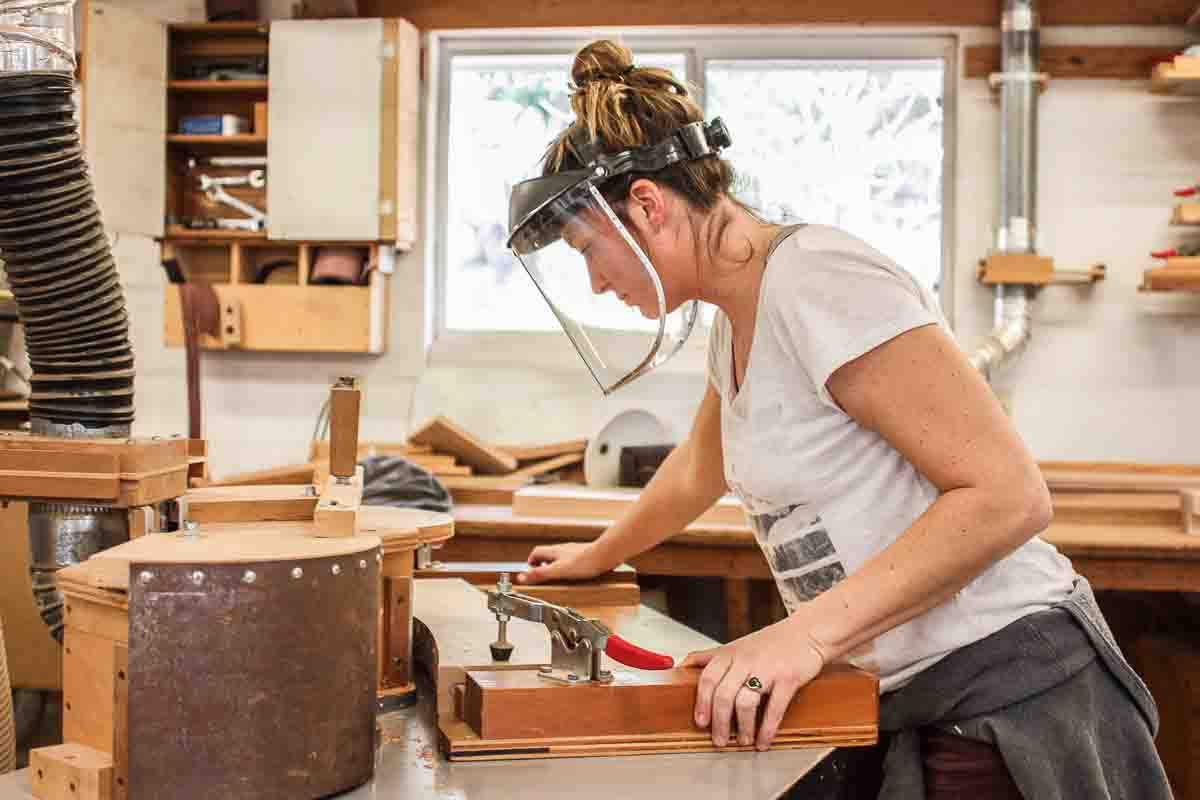 Autumn truing face of rocking chair splat