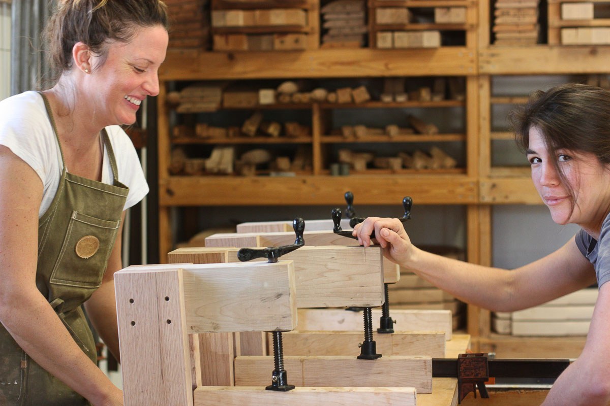 Autumn and Audra clamping rocker laminations