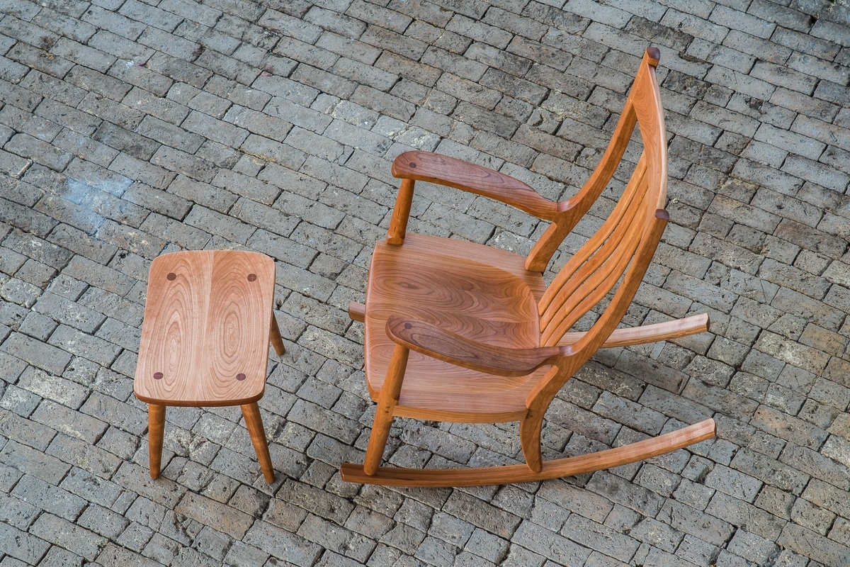 rocking chair with footstool