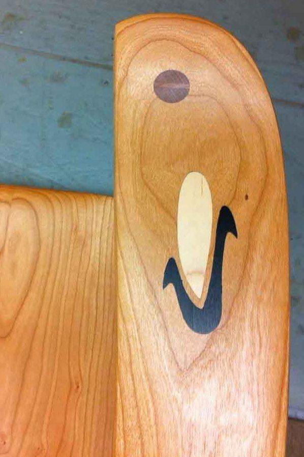 inlay on rocking chair arm