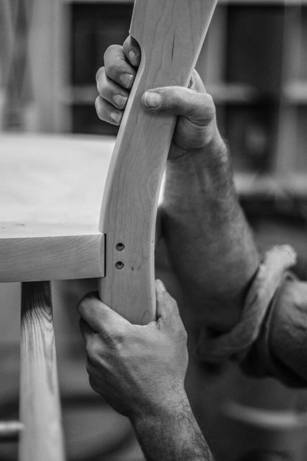 fitting rocking chair back leg