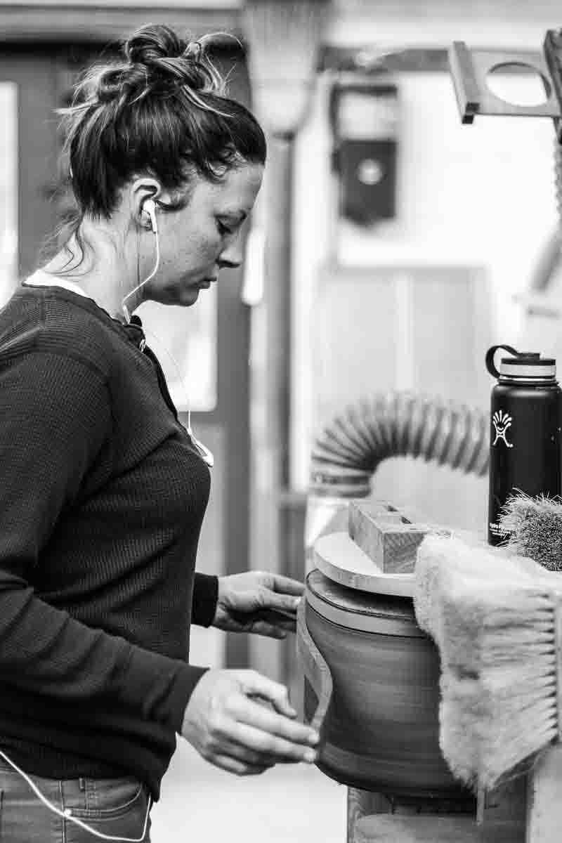 Autumn sanding splats at chair back sander