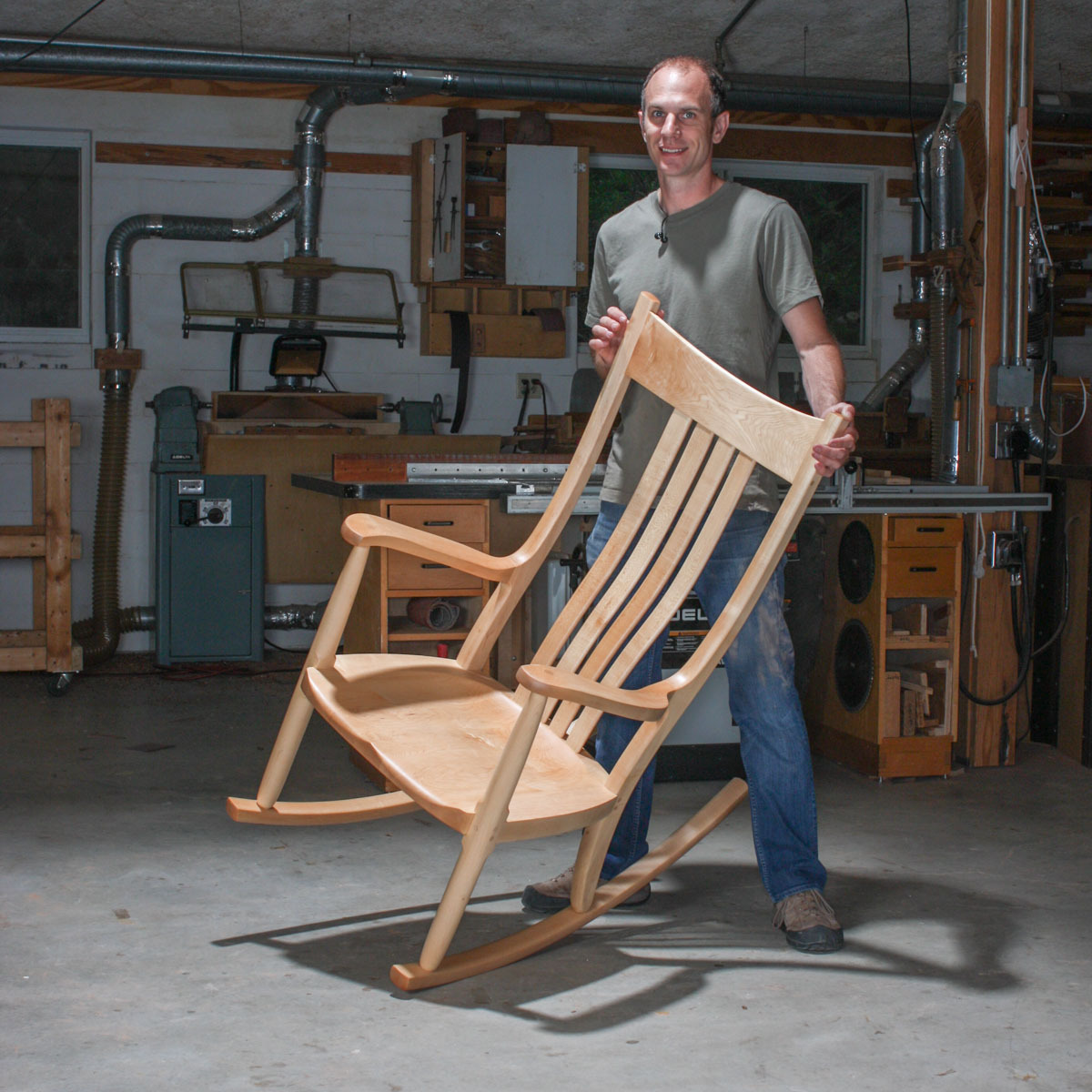 Austin with maple rocking chair