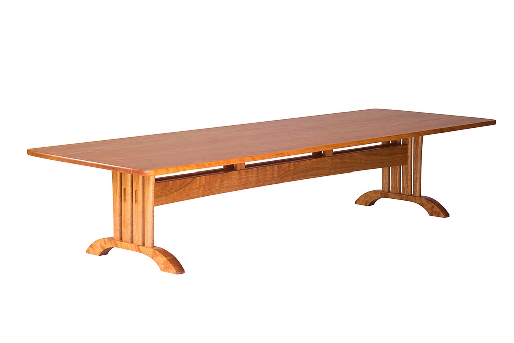 14 foot long trestle table, studio view