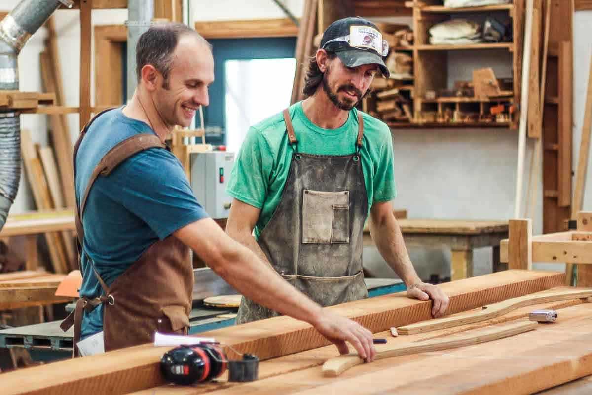 Austin and Bonner marking rocking chair legs