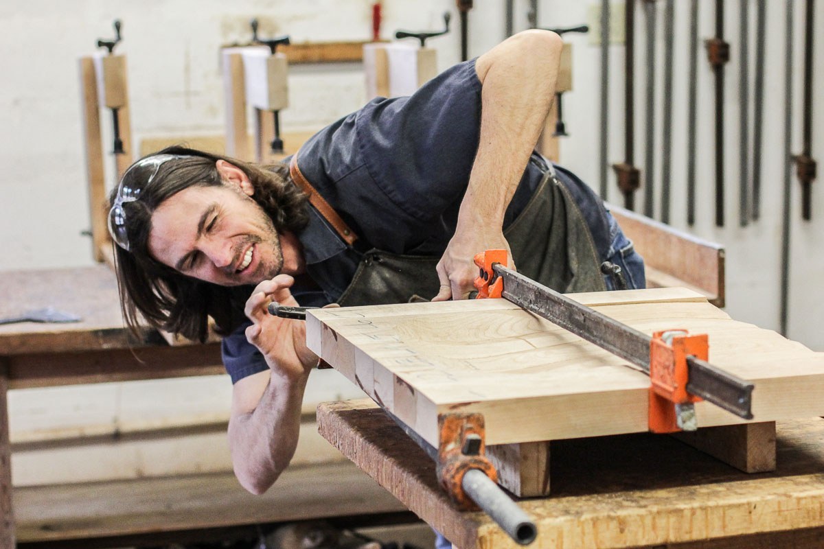 Bonner gluing rocking chair seat