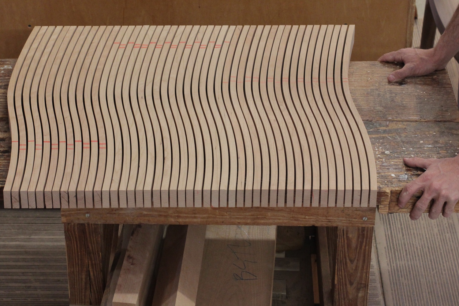 rocking chair splats on a dolly