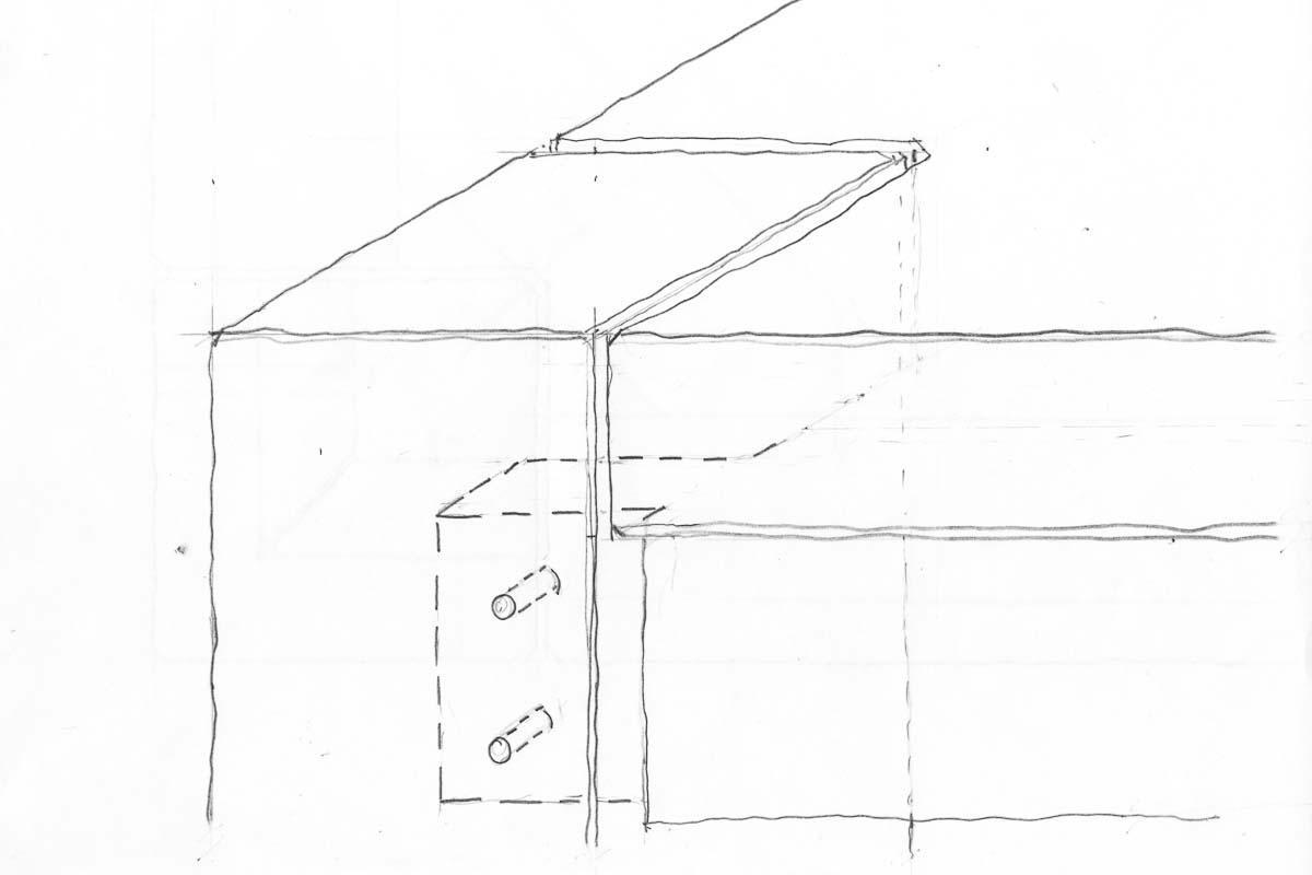 Steele table corner detail drawing
