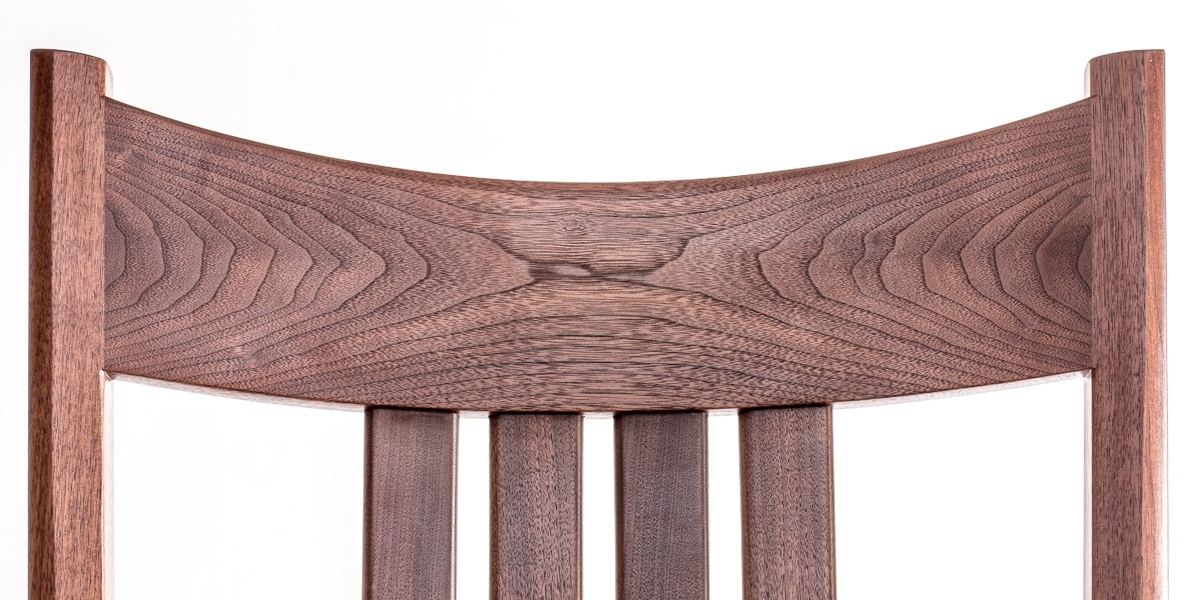 Walnut Rocker Crest, Close up