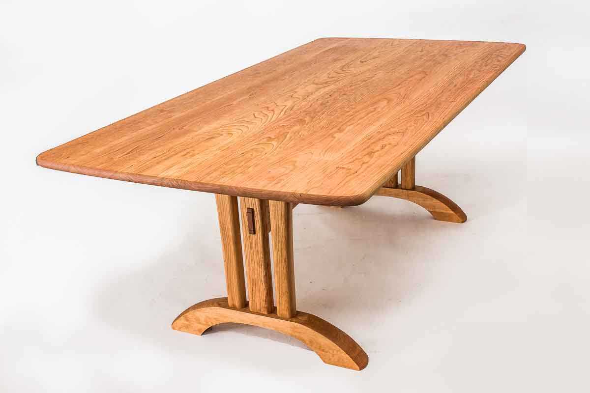 cherry trestle table