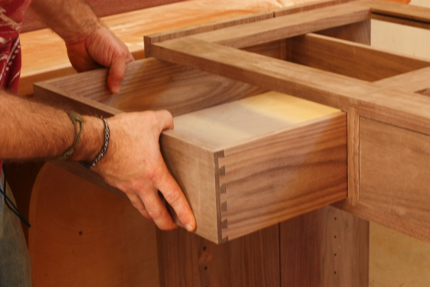 fitting drawer, close up