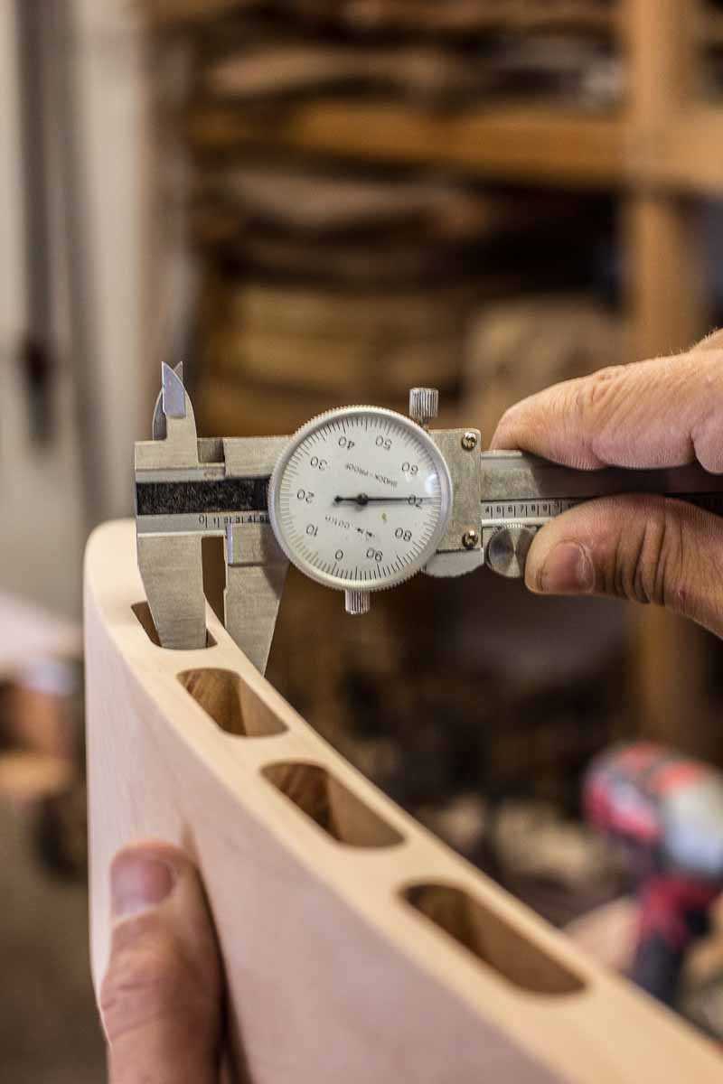 measure mortise location in a rocker crest 1
