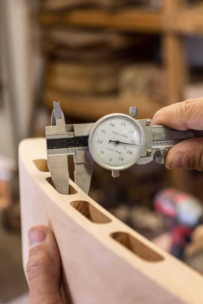 measure mortise location in a rocker crest 2
