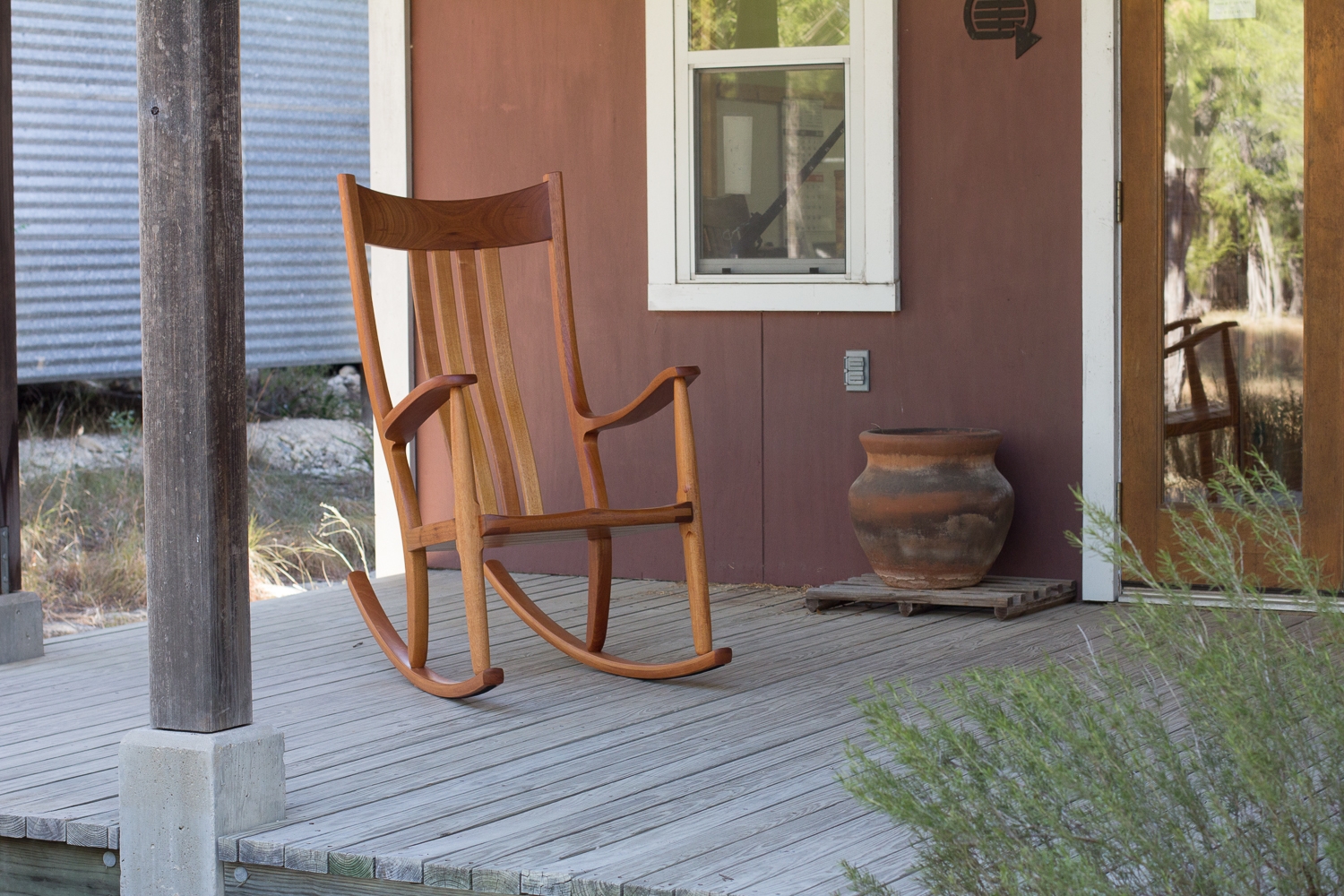 new rocker on the showroom porch
