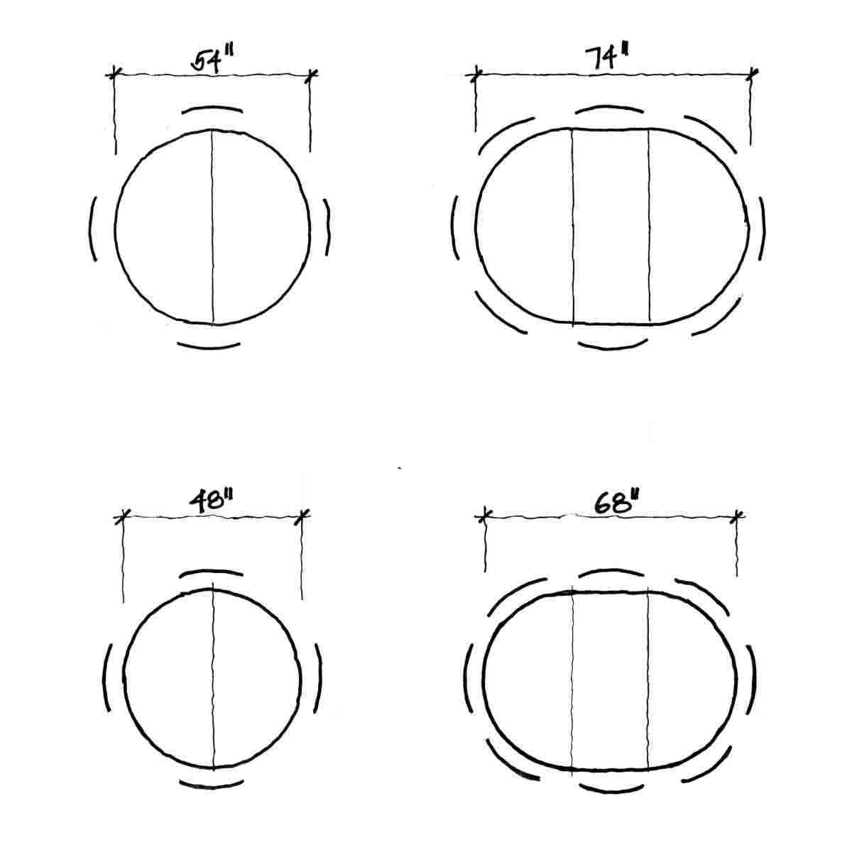drawing of pedestal extension top
