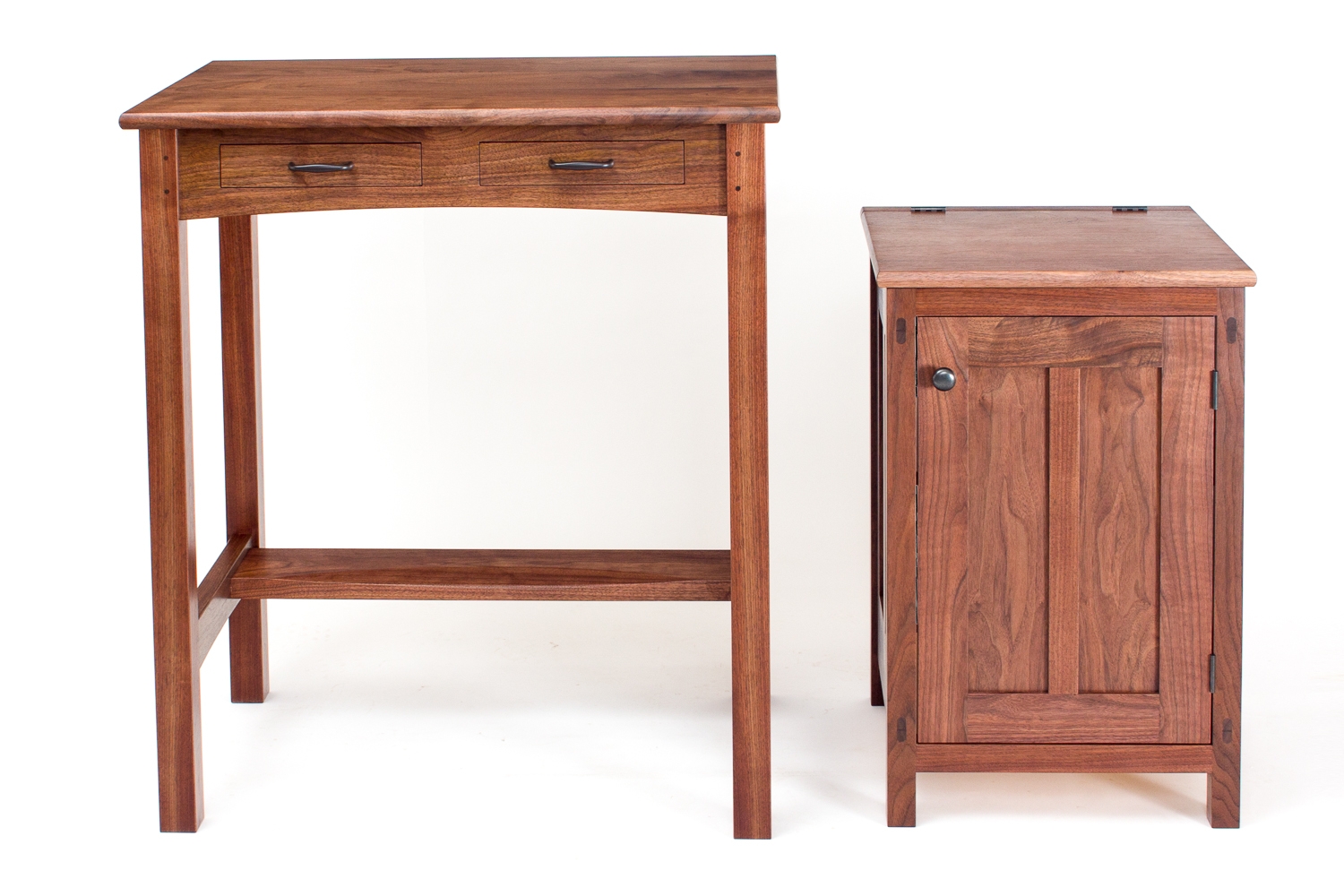 standup desk with small cabinet, in studio