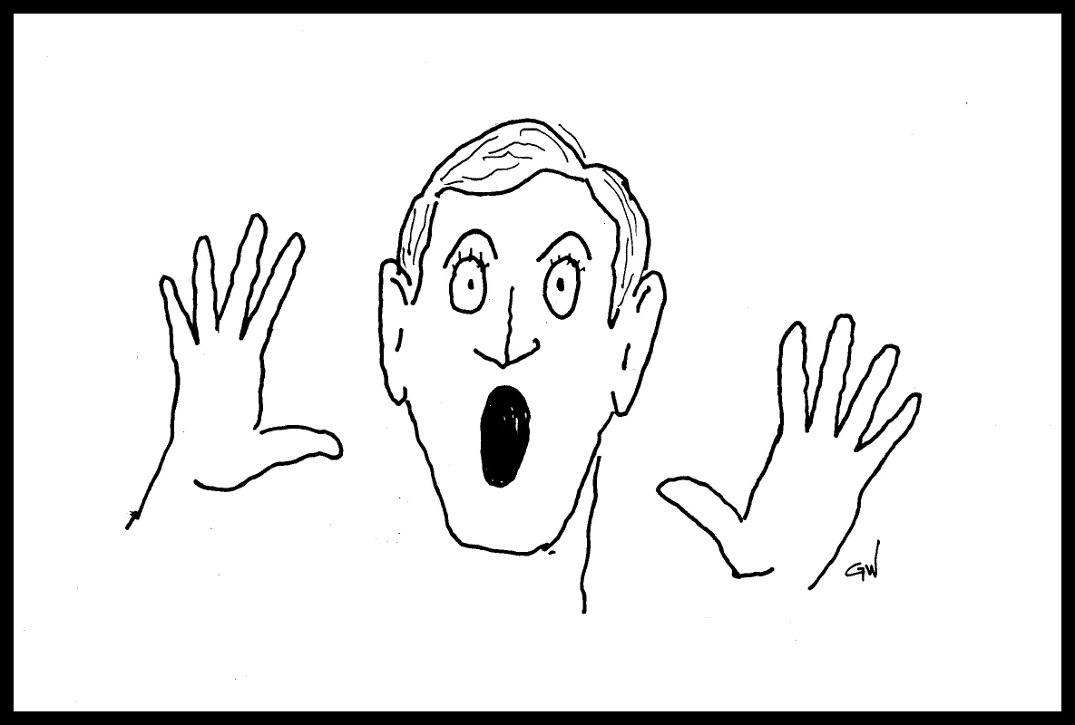 cartoon of surprised face