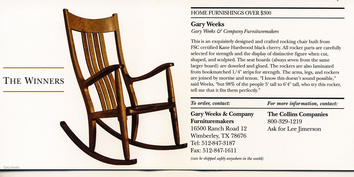 The Weeks Rocker™ Winner Page