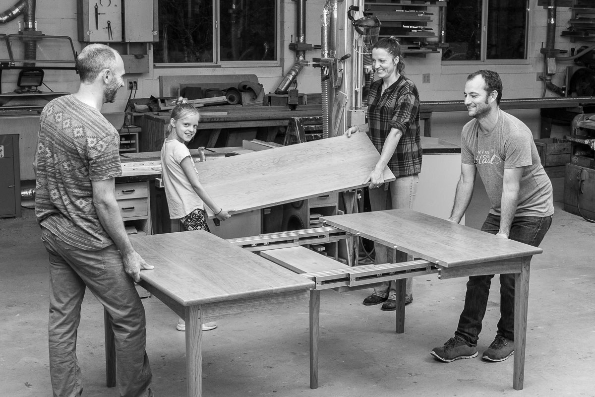 Crew Inserting Table Leaf