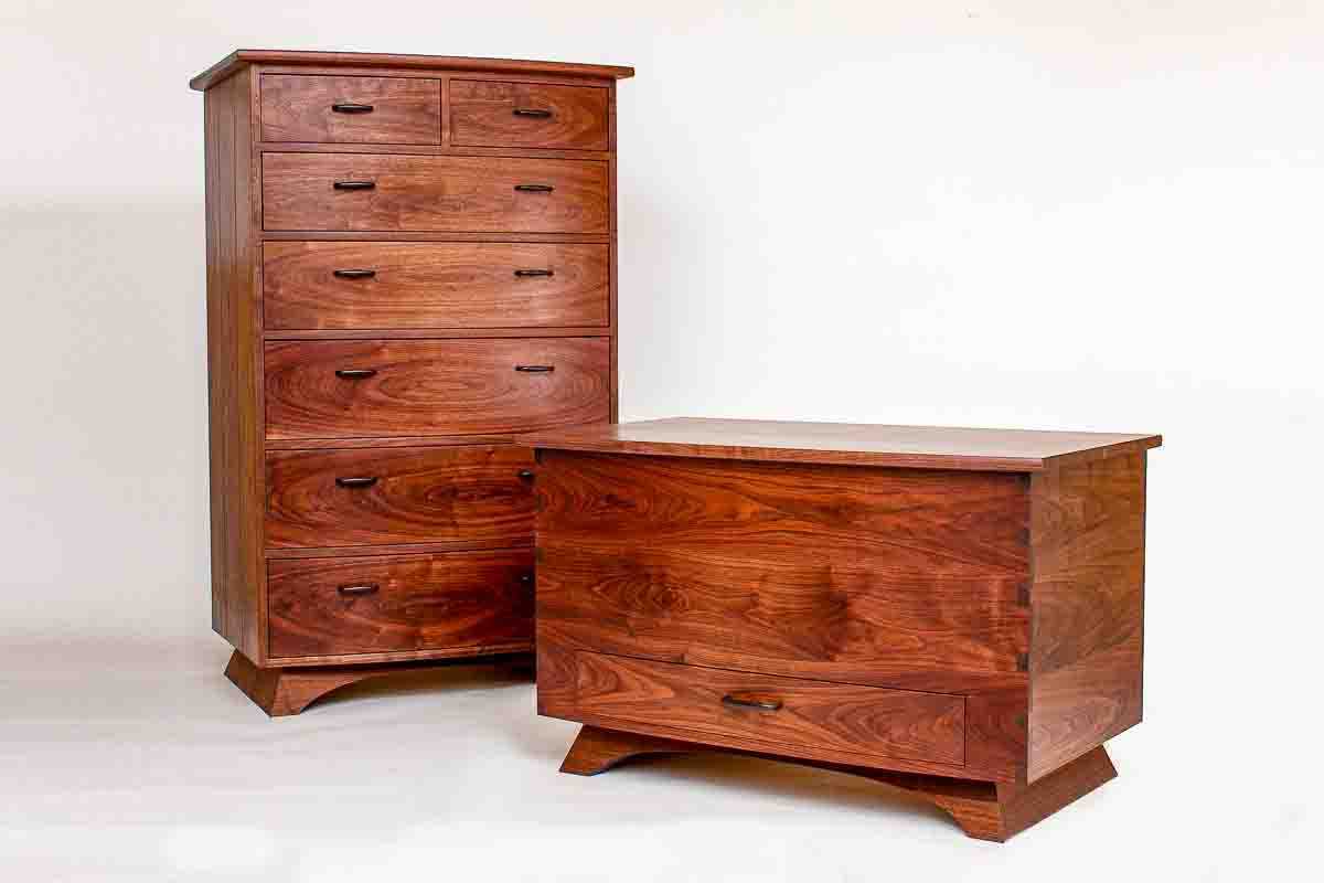 a chest of drawers and a blanket chest