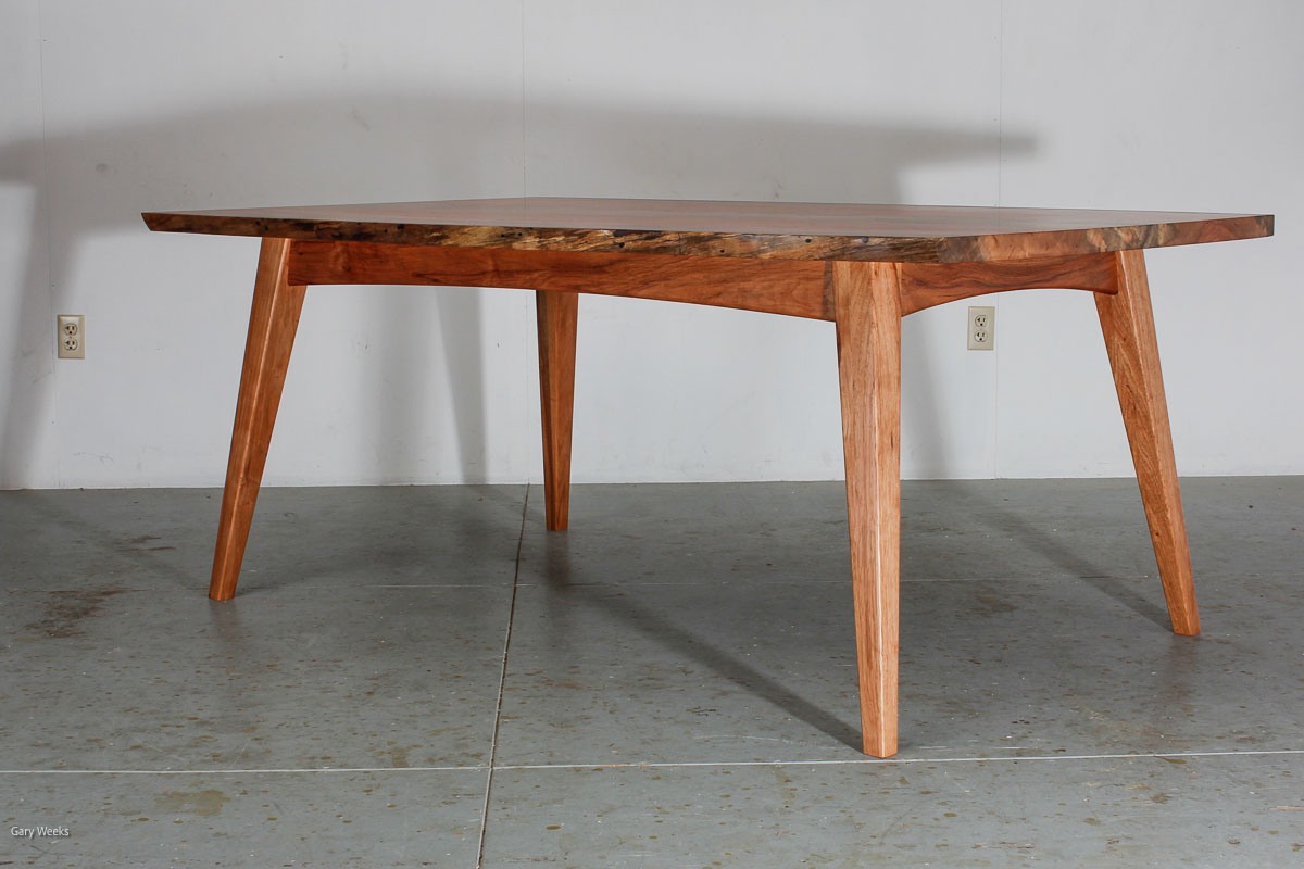 Mason dining table with live edge
