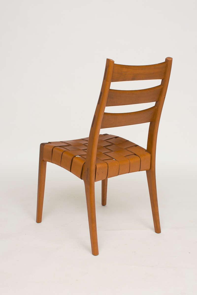 Cherry Webb Dining Chair: three rails, natural strap