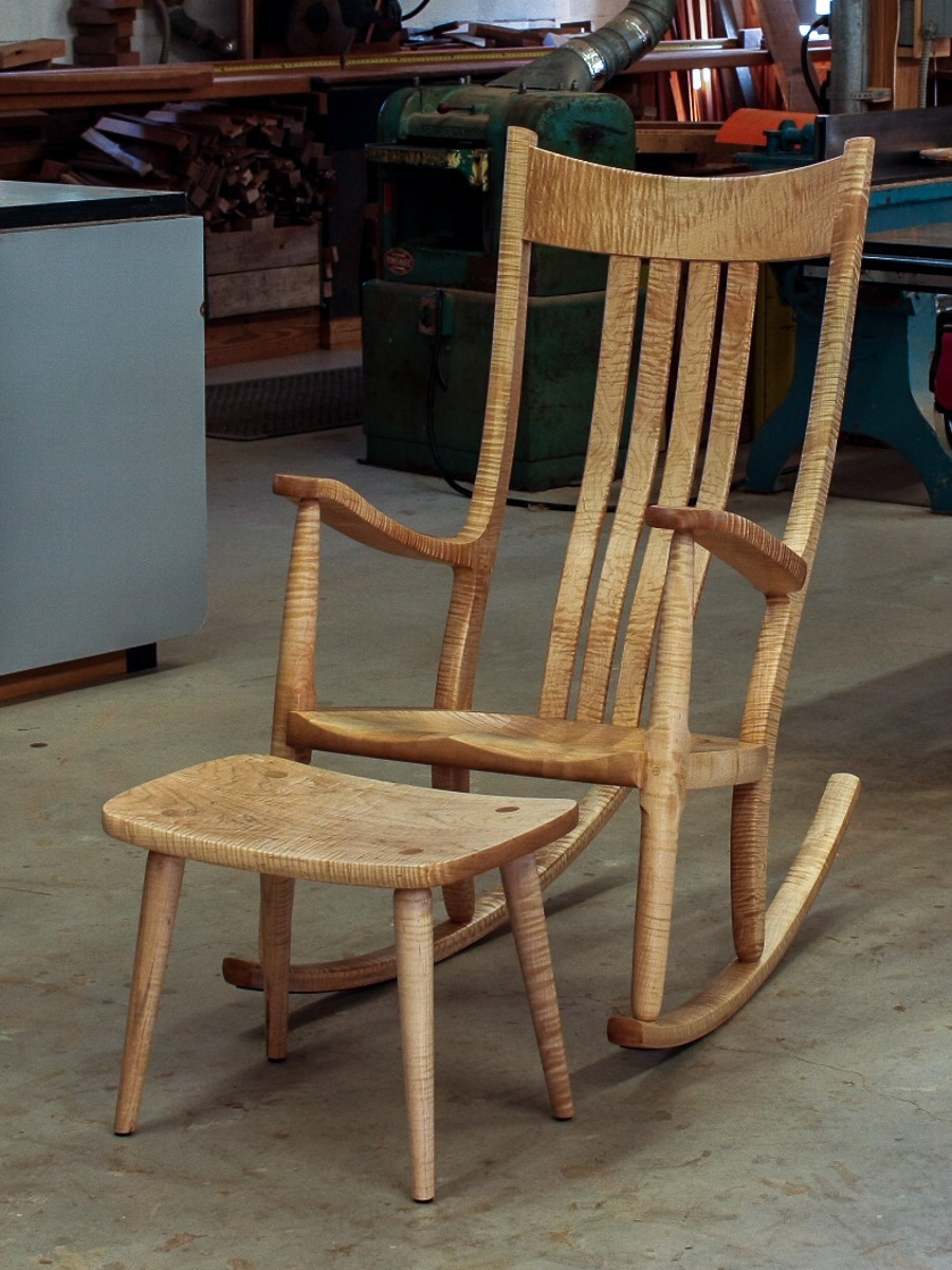 Rocking chair #4000 and footstool