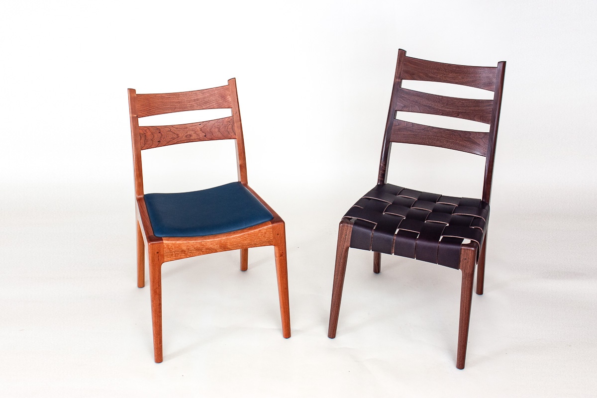 Two Webb Chair Variations, front eighth view