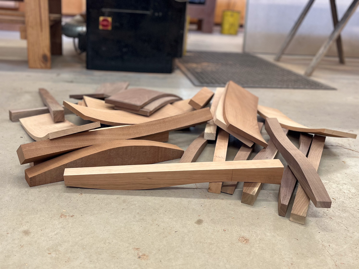 scrap wood for one of a kind chair