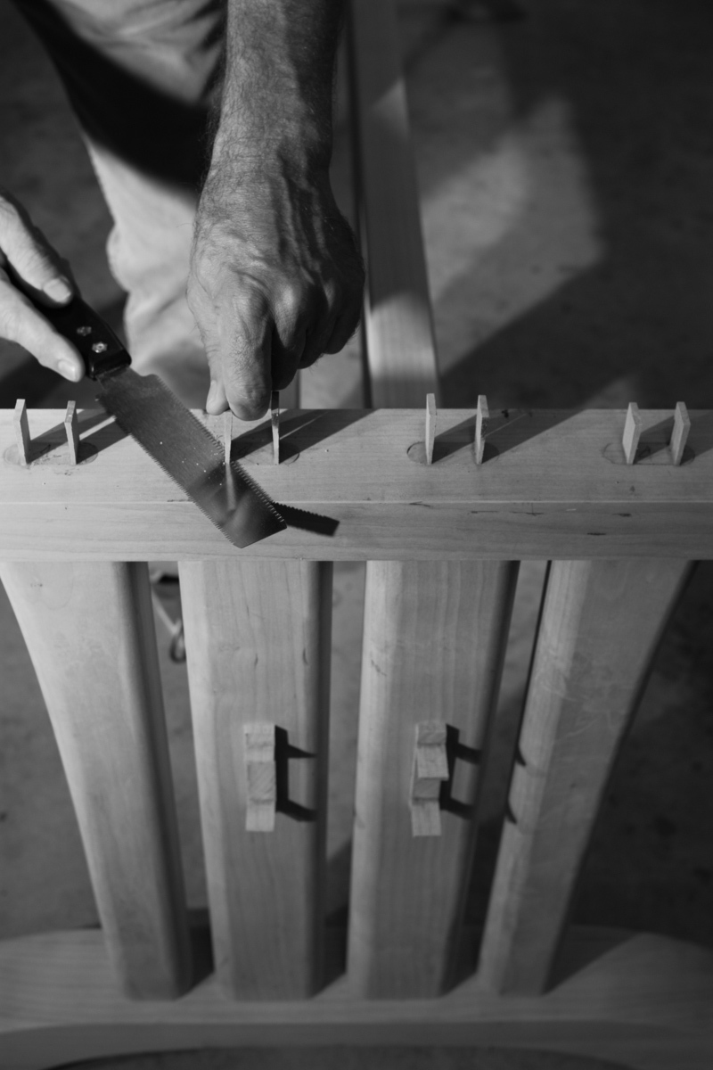 Cutting wedged mortise and tenon