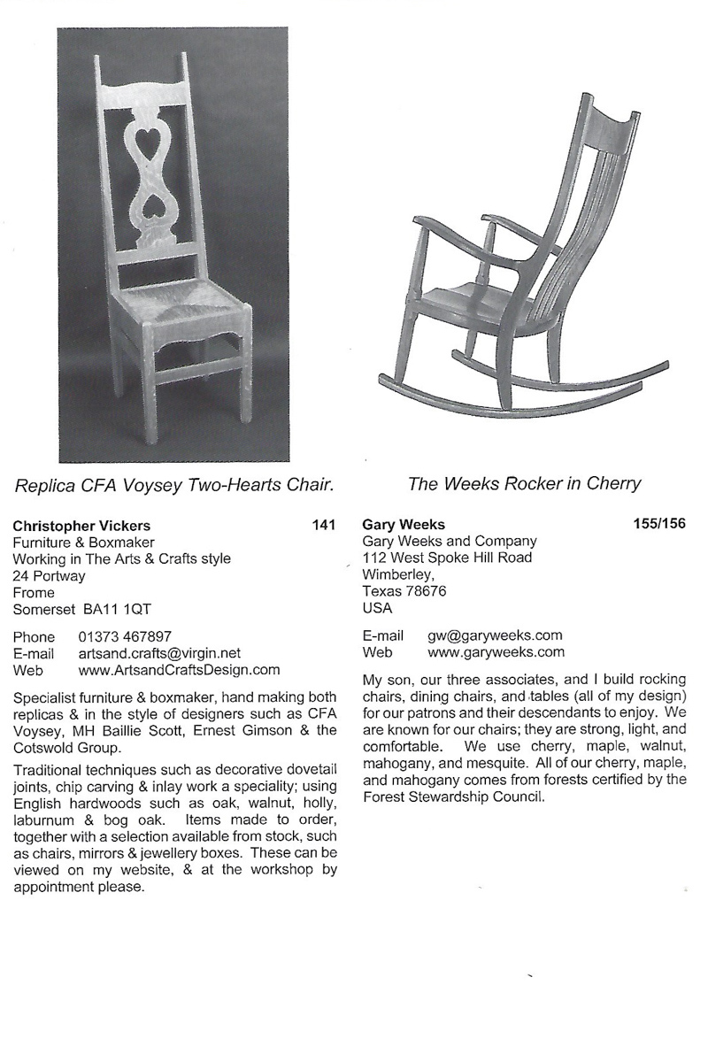 International Chair Symposium, The Weeks Rocking Chair