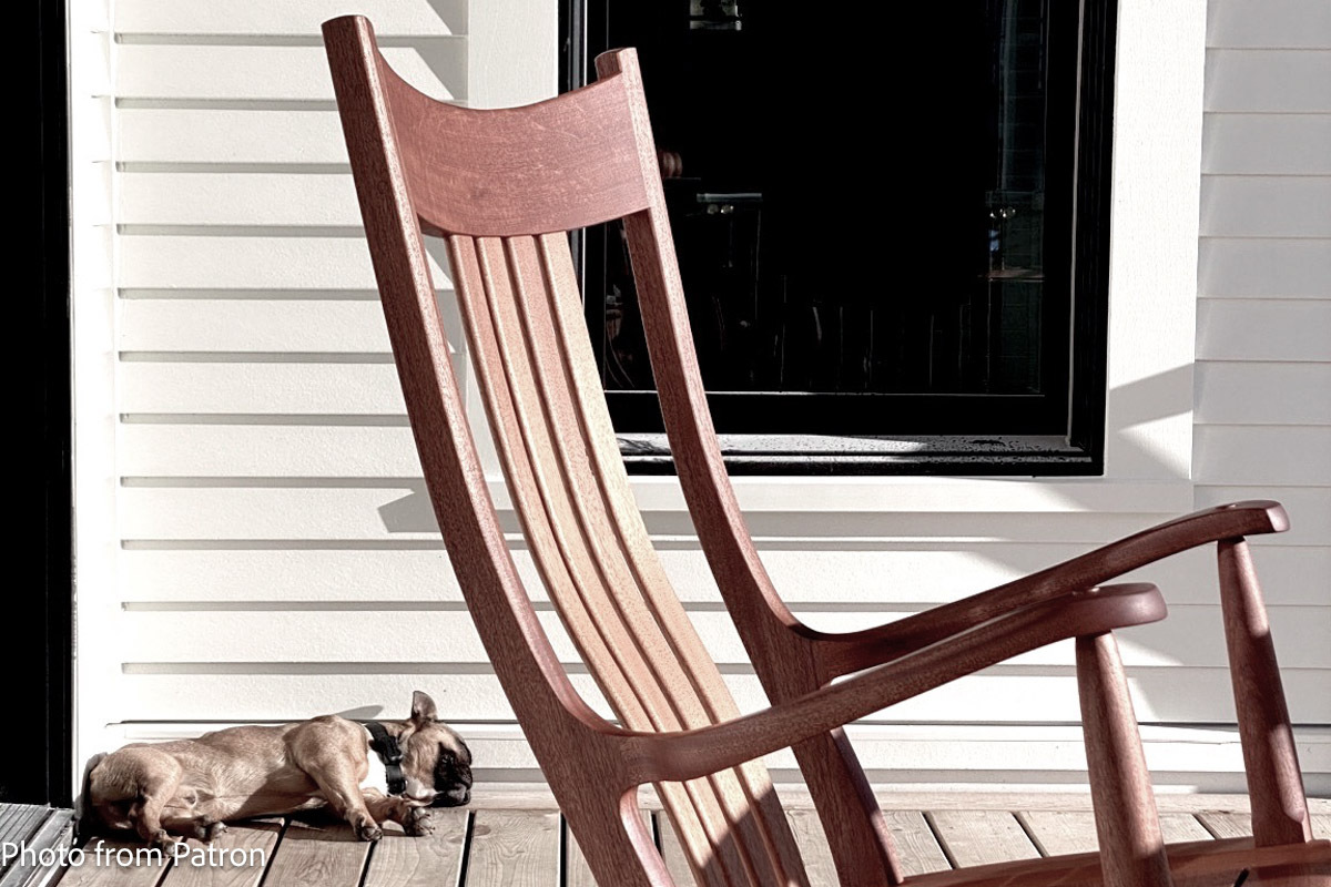 Porch Rocker and Dog in the Sun