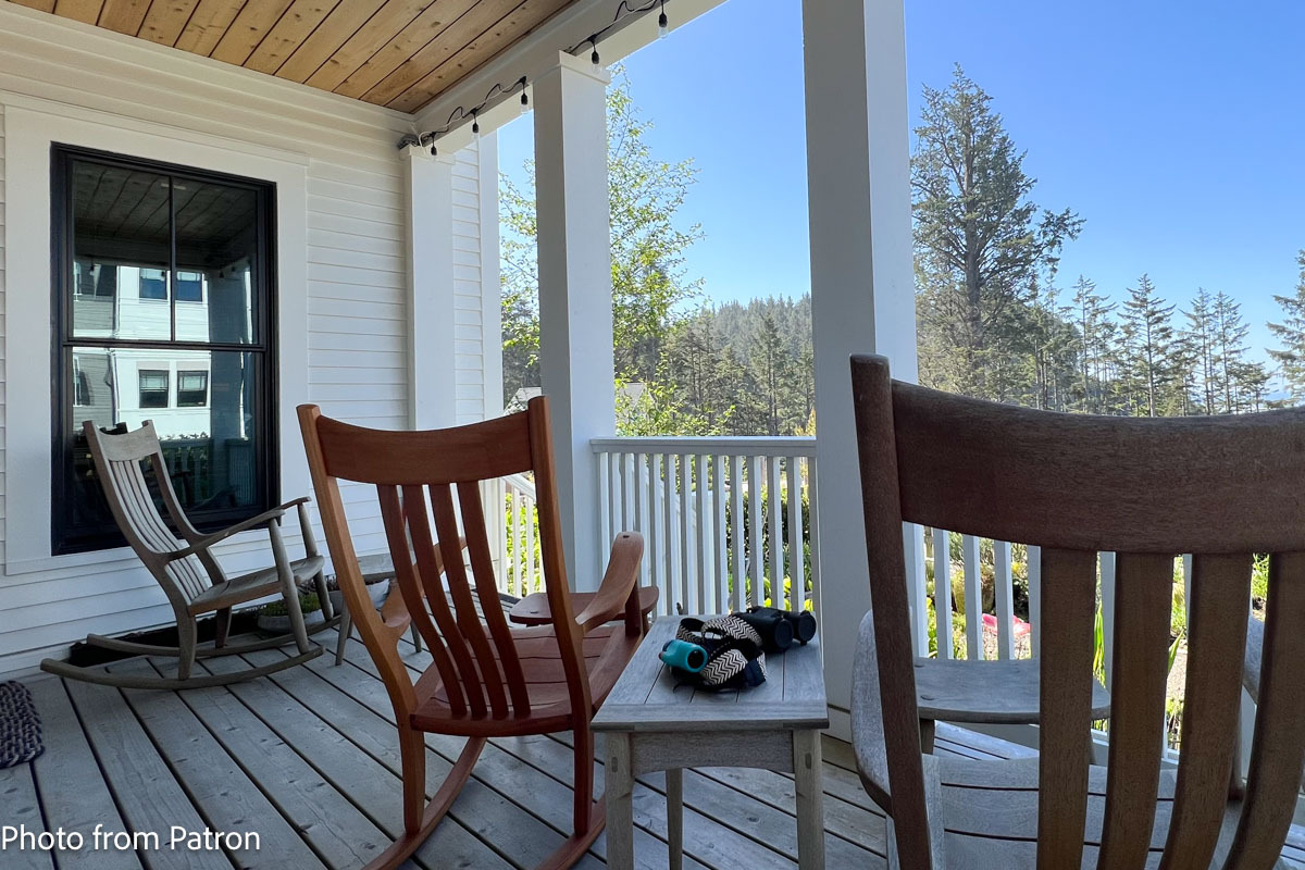 Tow Porch Rockers with a Green View
