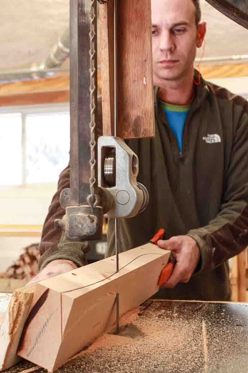 Austin sawing rocking chair seat scoop