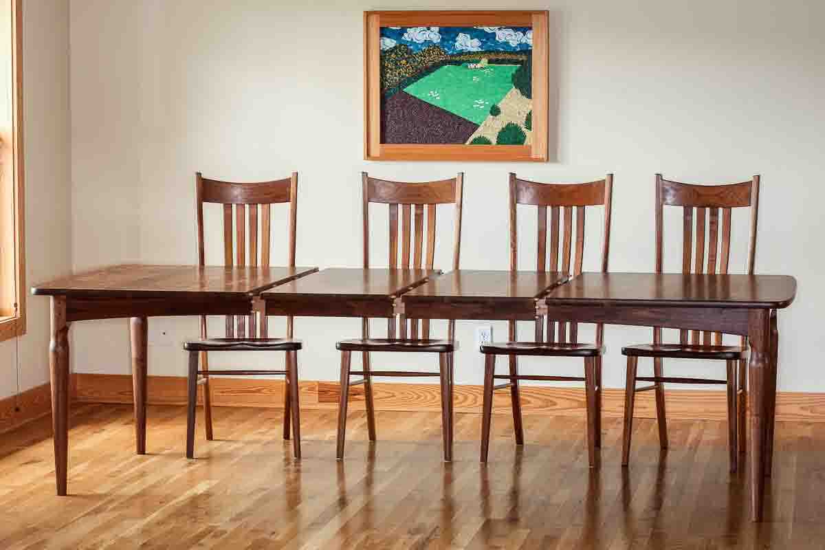 Paschall extension dining table open for two leaves