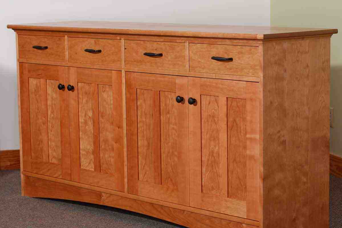 cherry buffet, front quarter view