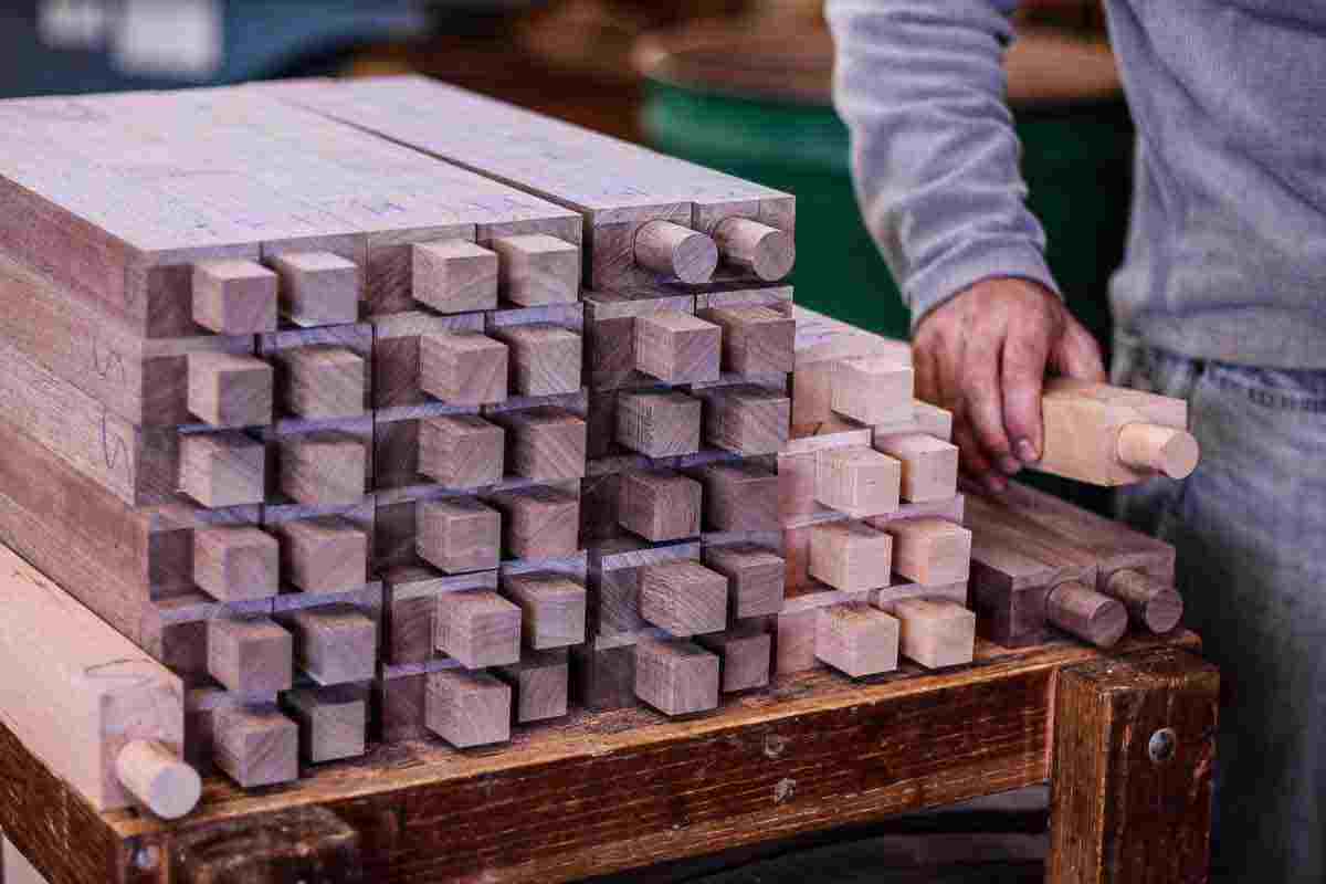 dining chair front leg tenons, rough cut